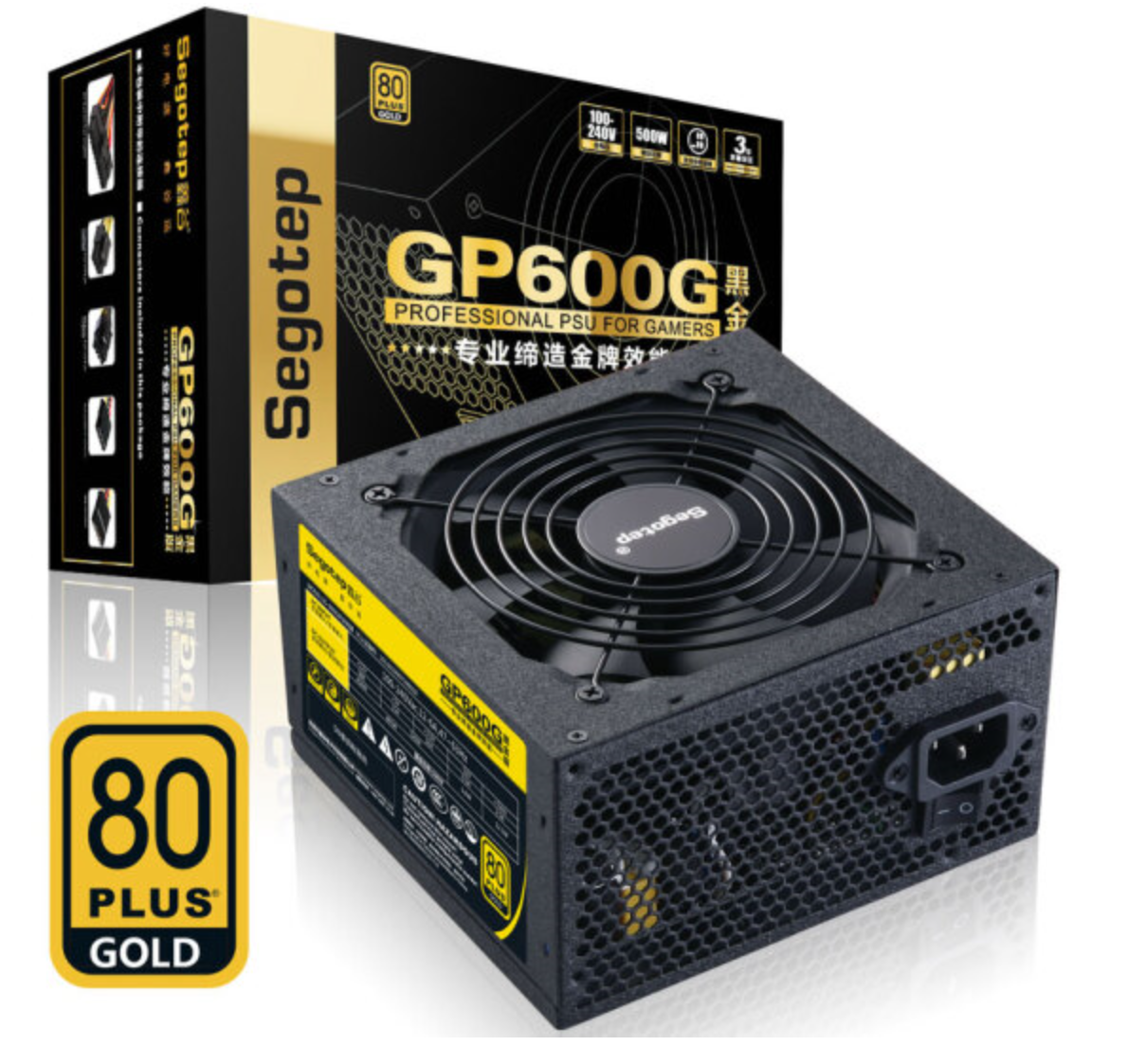 关注 分享 对比  举报  企业购更优惠  鑫谷（Segotep）额定500W GP600G黑金版电源（金牌认证/宽幅/背线/智能温控风扇/台式机电脑主机箱电源）